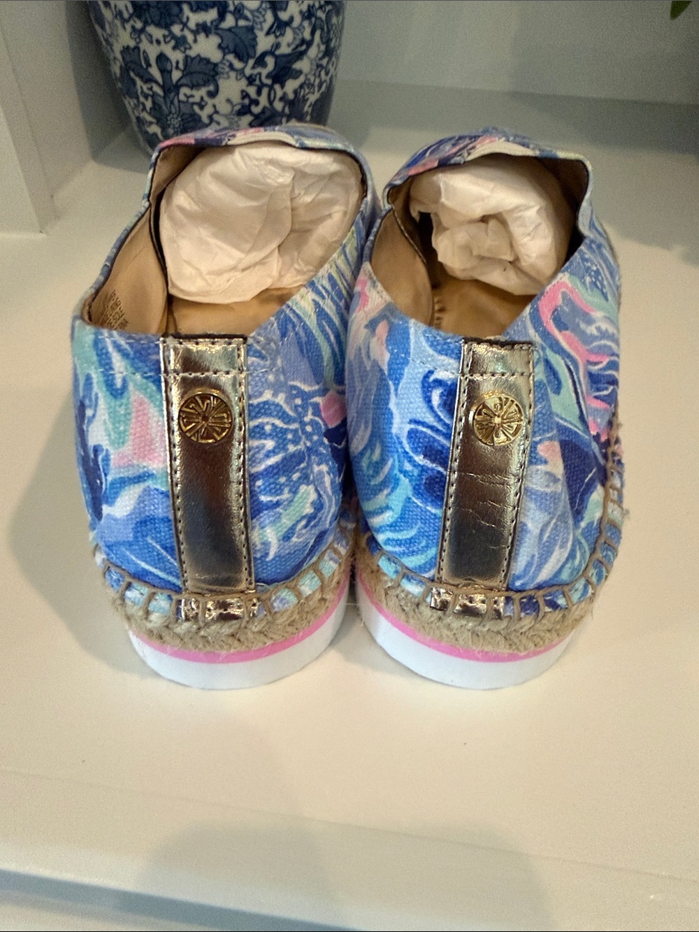 Lilly Pulitzer Marlo Espadrilles – Saltwater Blue Shade Seekers - Picture 4 of 5